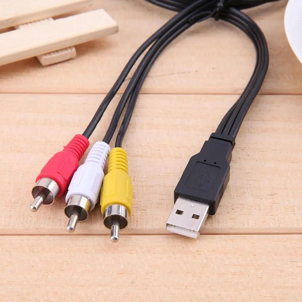 USB  A to 3 RCA AV A/V TV  ڵ ̺,  AV ̺, 1.5M, 5ft, ǰ